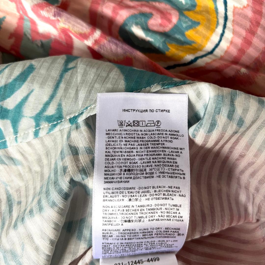 タグ付✨】エトロ チュニック シャツ ボウタイ リボン 総柄 ワンピース