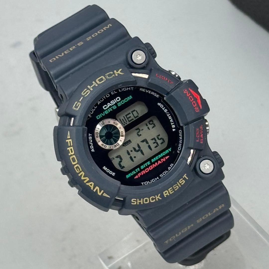 極美品 G-SHOCK GW-200 フロッグマン タフソーラー ネイビーブルー