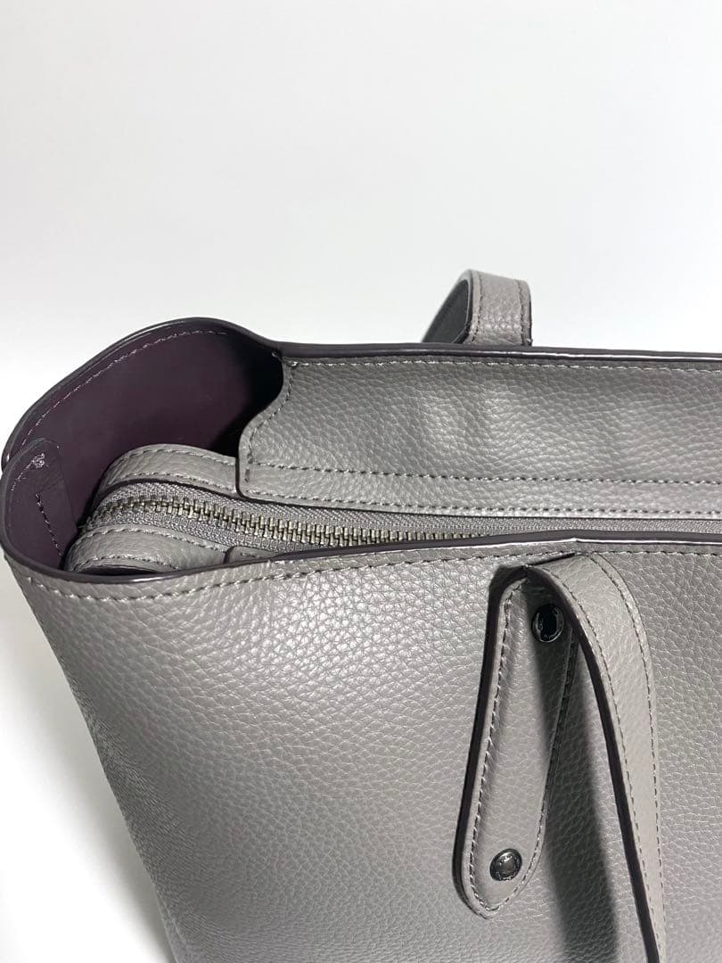 コーチ COACH レザートートバッグ グレー A4可 - メルカリ