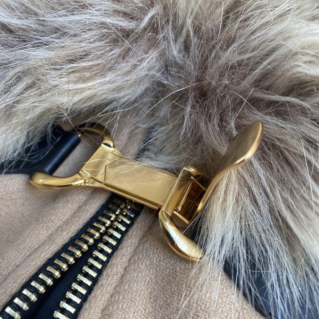 美品】ZARA MANTECO 2way ファー付き コート ベージュ - メルカリ