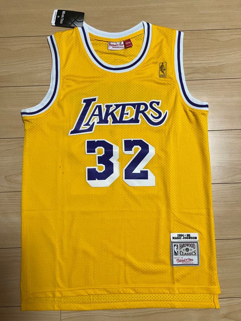 レイカーズ マジック・ジョンソン ユニフォーム 32番 Lサイズ NBA 正規品 NBA マジック・ジョンソン (Majikku Jonuson) レイカーズ レトロ