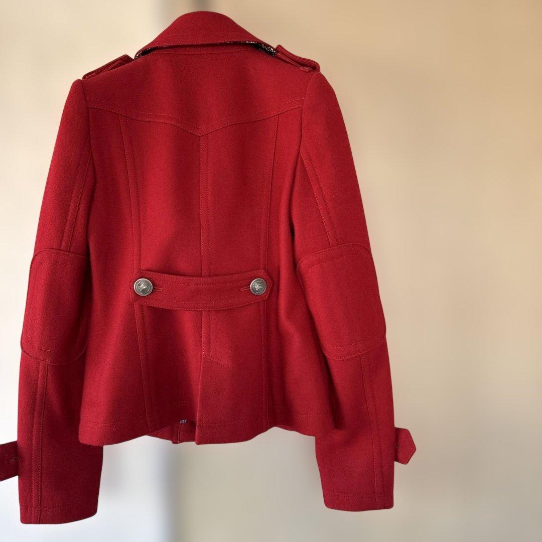 BURBERRY BLUE LABEL レッドピーコート 38 - メルカリ
