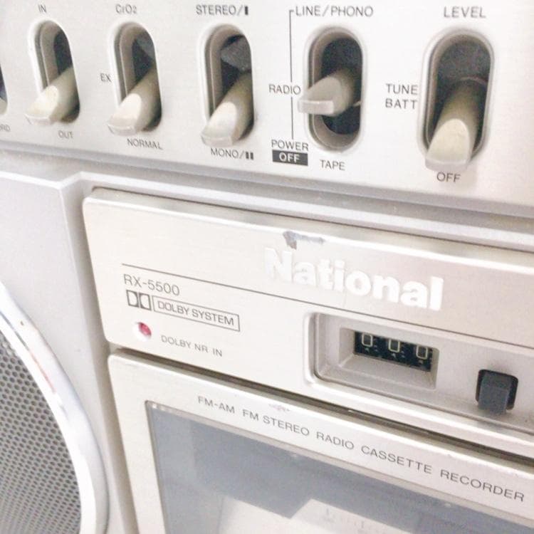 動作品 ラジオ rx-5500 national ナショナル ラジカセ - メルカリ