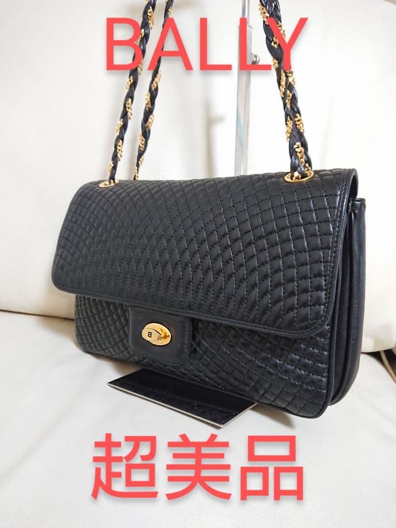 超美品【BALLY バリー】キルティング チェーン 2way ショルダーバッグ