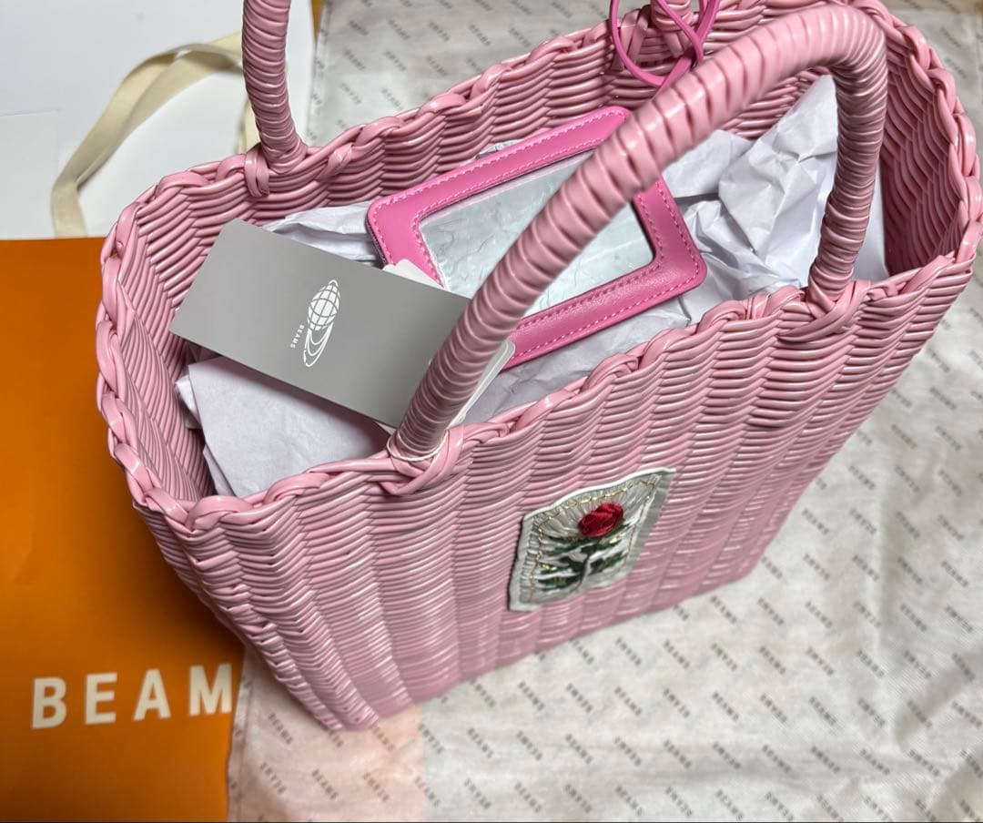 ルルメリー ビームス コラボ 手刺繍のかごバッグ - メルカリ