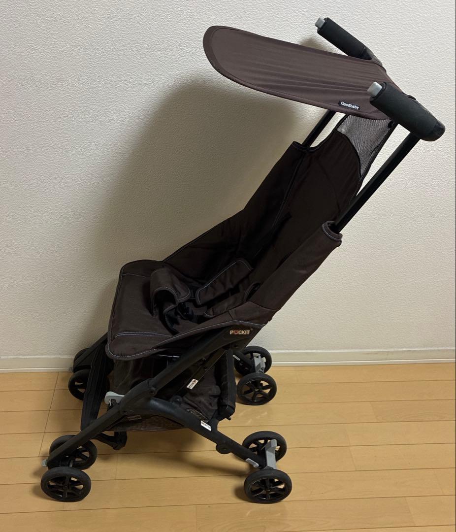 Goodbaby POCKIT ポキット ブラウン 折りたたみ式 ベビーカー - メルカリ