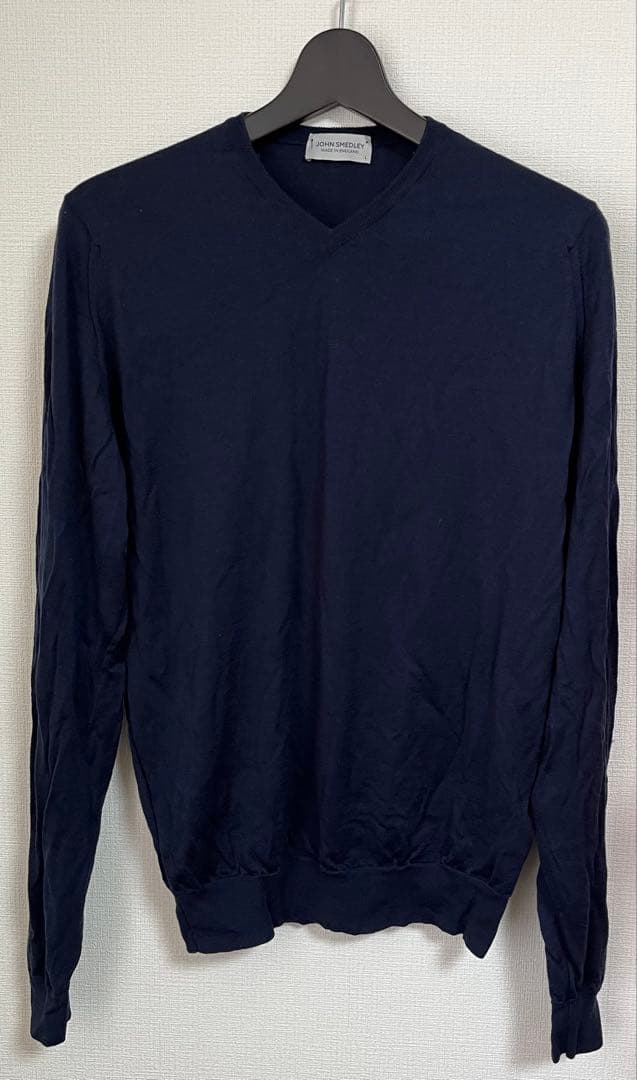【美品】JOHN SMEDLEY GENOA Vネック　L MIDNIGHT JOHN SMEDLEY｜ジョンスメドレー日本公式