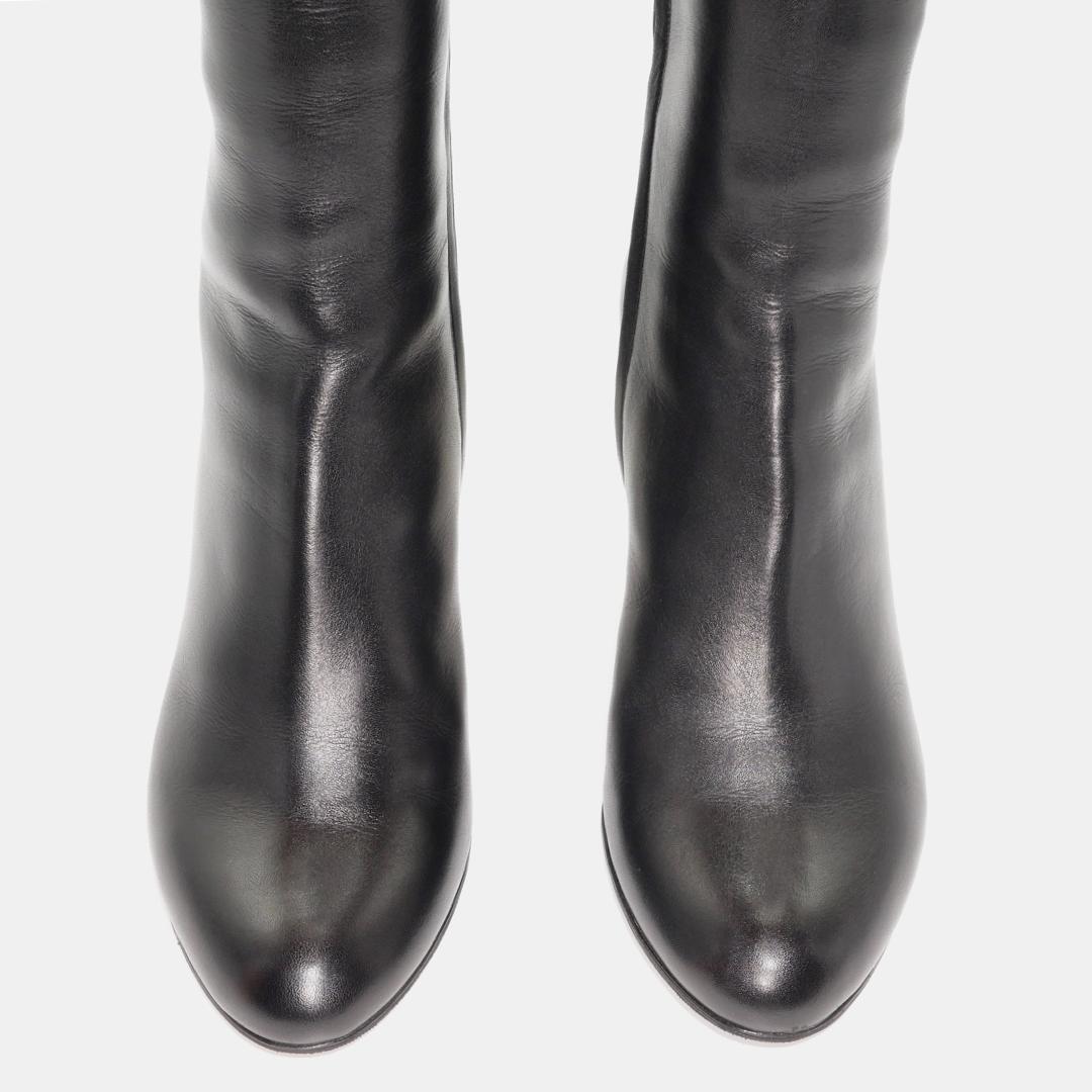 6.5D　SALVATORE FERRAGAMO TAMIKA　黒　ゴールド