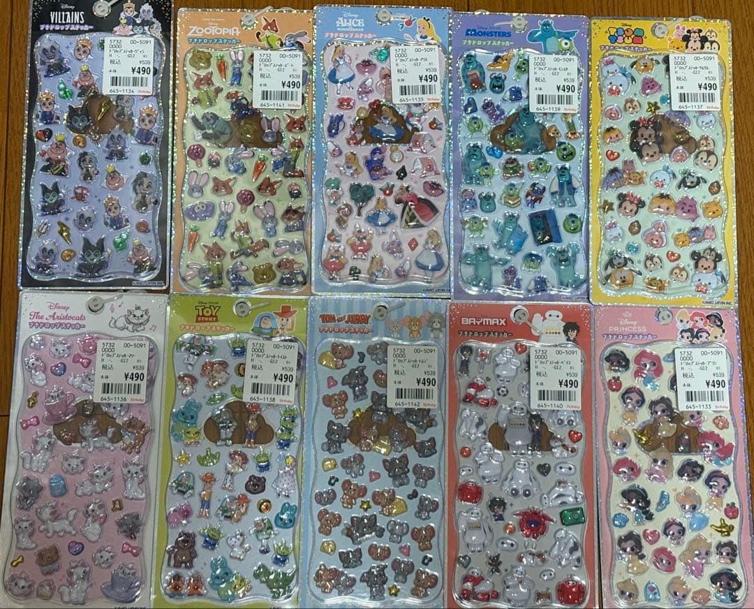【正規品】プチドロップステッカー ディズニーピクサー 10枚セット 24H以内発送＆確実正規品】プチドロップステッカー ディズニー