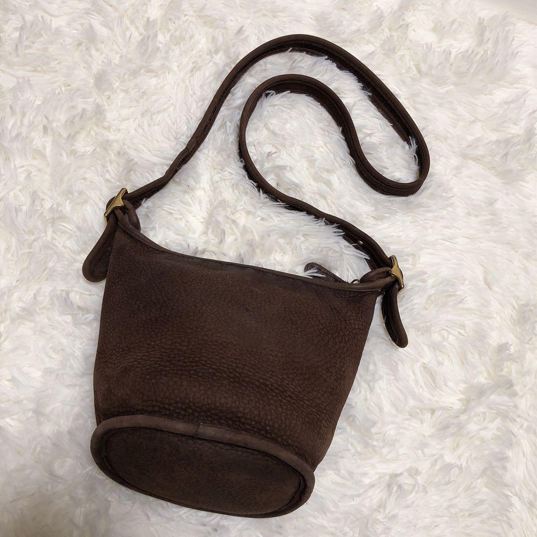 希少品✨️】オールドコーチ ミニショルダーバッグ レザー 巾着型 円型