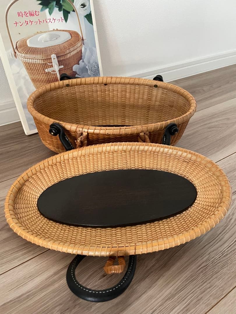 ナンタケットバスケット 10インチ オーバル 蓋付きバスケット - メルカリ
