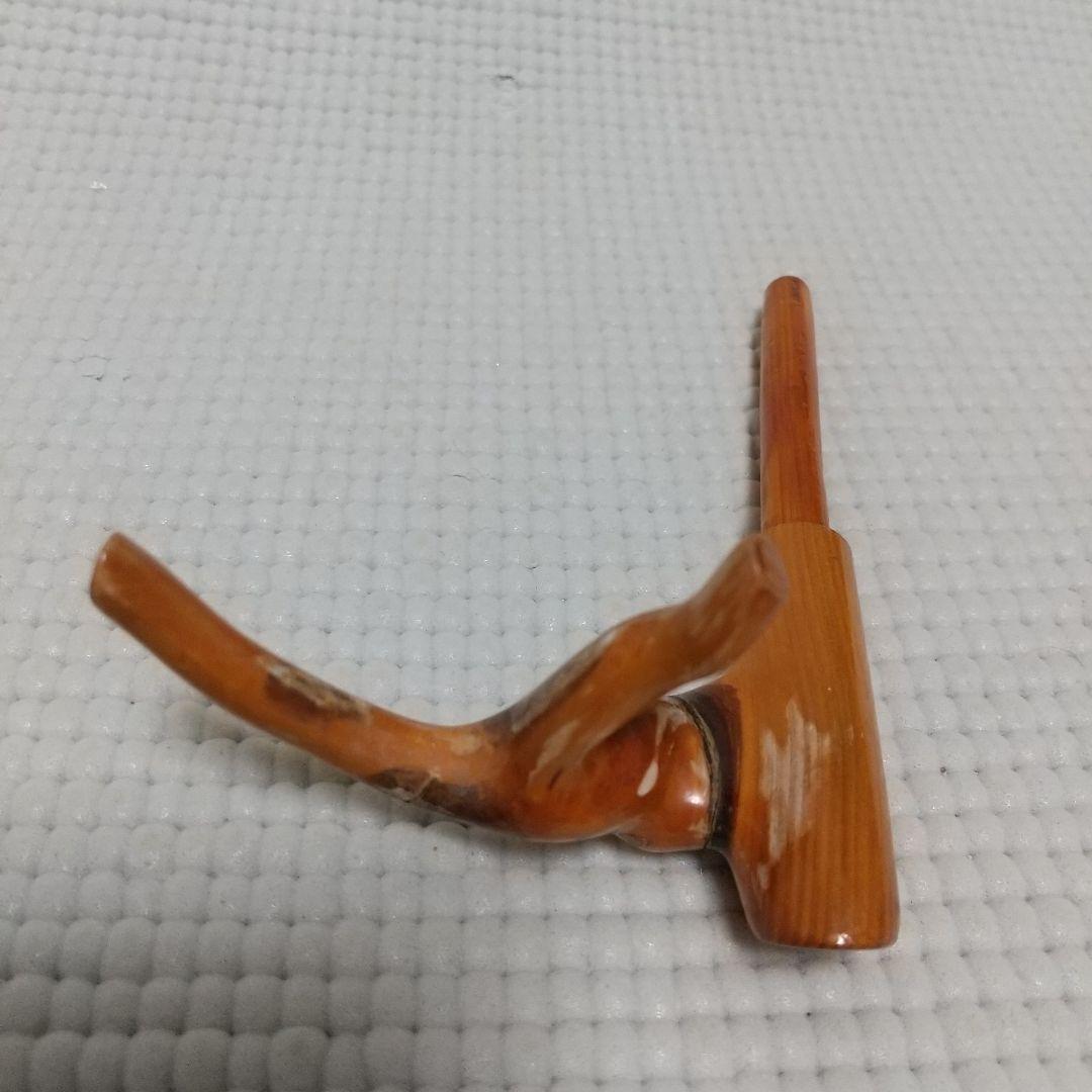 有働印〈19cm弓型万力＆竿枕〉初期？檜葉？ 一部補修 NCNR