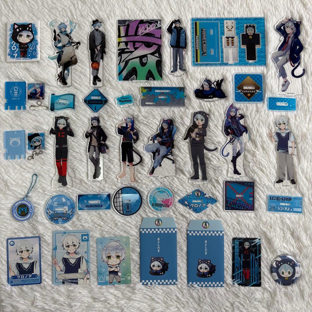 日常組 クロノア アクスタ キーホルダー 缶バッチ カード 全24セット