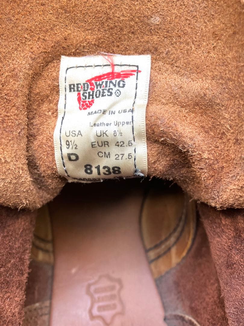 RED WING 8138 MOC TOE／27.5cm ／D.BROWN