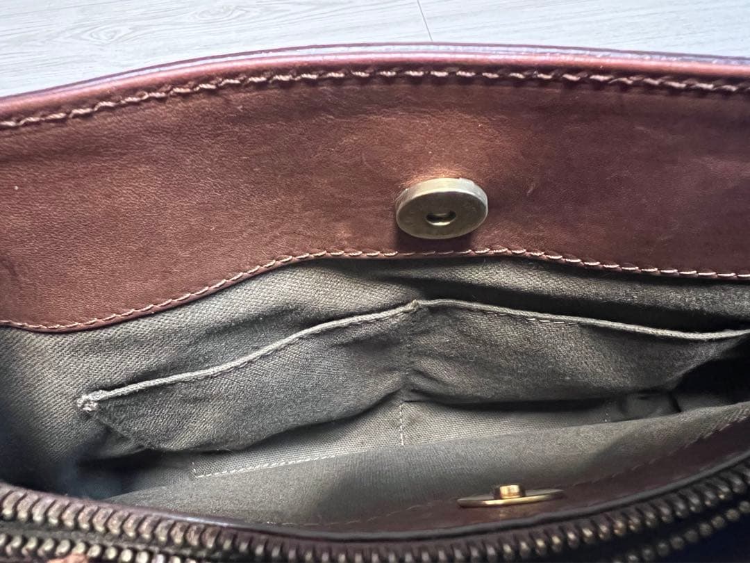 THE BRIDGEレザー ショルダーバッグ ブラウン イタリアの通販はau PAY