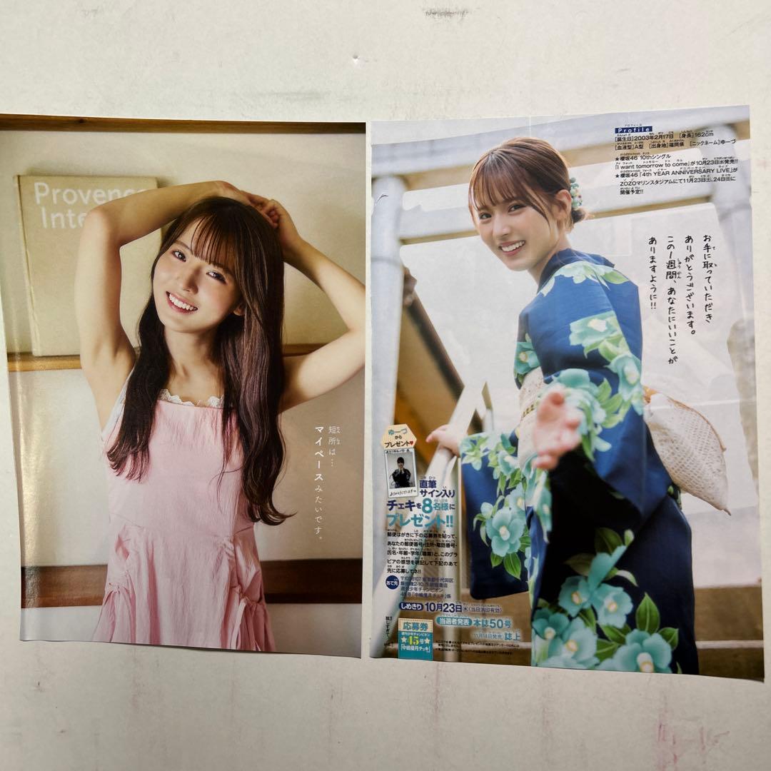櫻坂46 中嶋優月 両面ポスター＆グラビアページ - メルカリ
