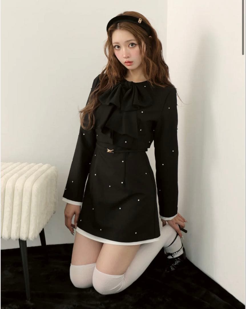 エムミーエメ Mmeeme Ribbon bijou mini onepiece