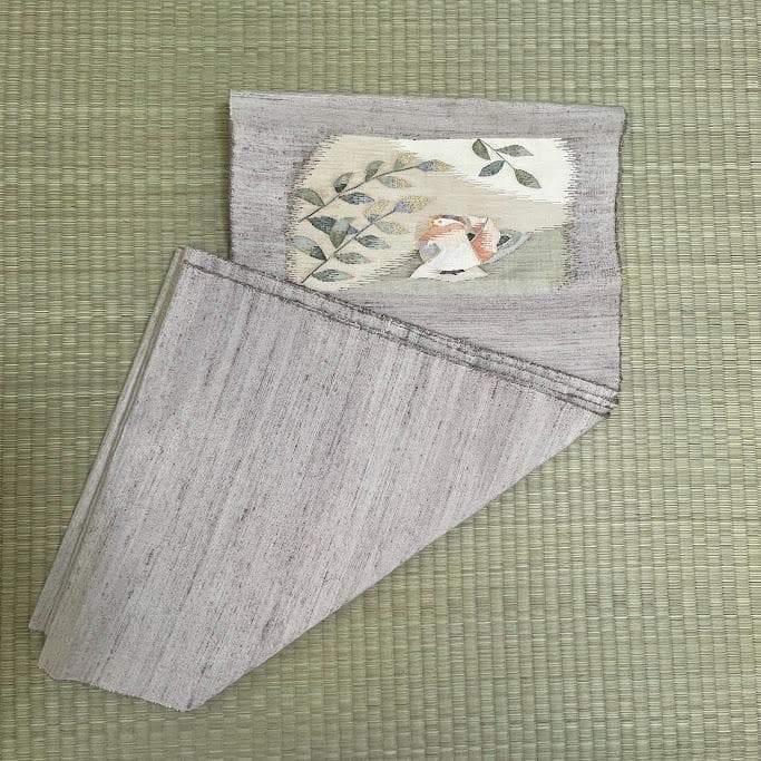 名古屋帯 帯 正絹 薄紫系 風景文様 お太鼓柄 0220-48-D2 - メルカリ