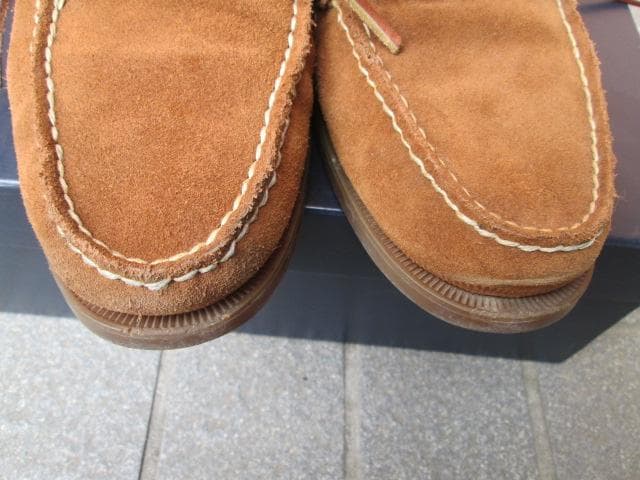 ポロラルフローレンブラウン レザーモカシンシューズ9.5D(27.5cm)細身