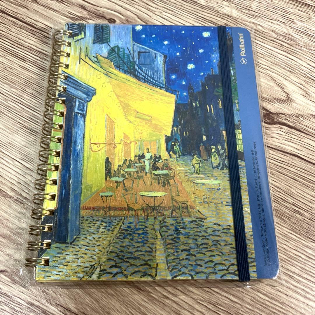 ロルバーン ポケット付メモ ノート 夜のカフェテラス 大ゴッホ展 2冊