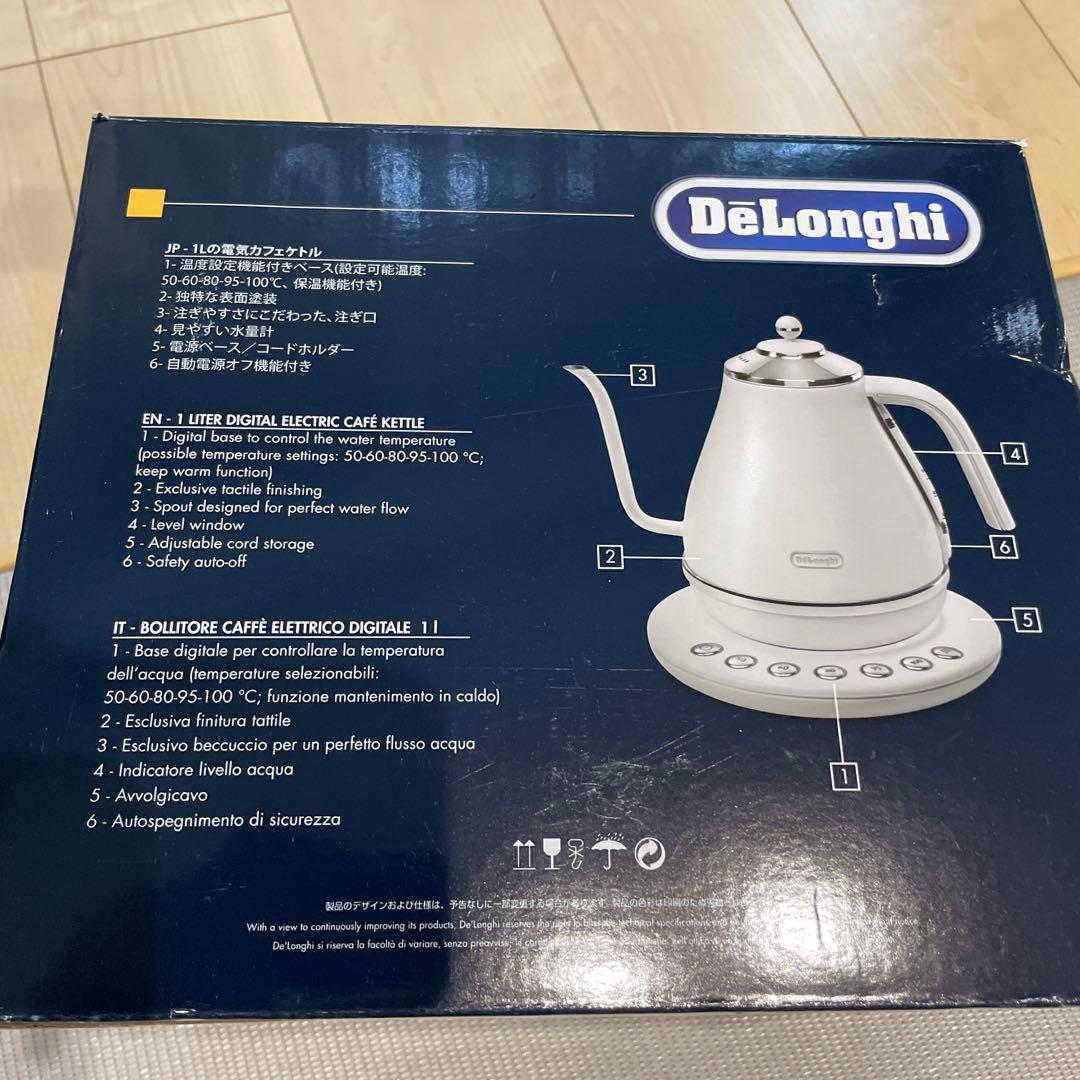 DeLonghi 電気ケトル KBOE1230J-W ポット ホワイト 未使用品 - メルカリ