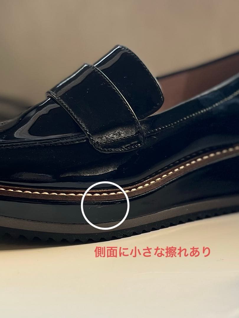 超美品】BARNYARDSTORM エナメルウエッジローファー サイズ36