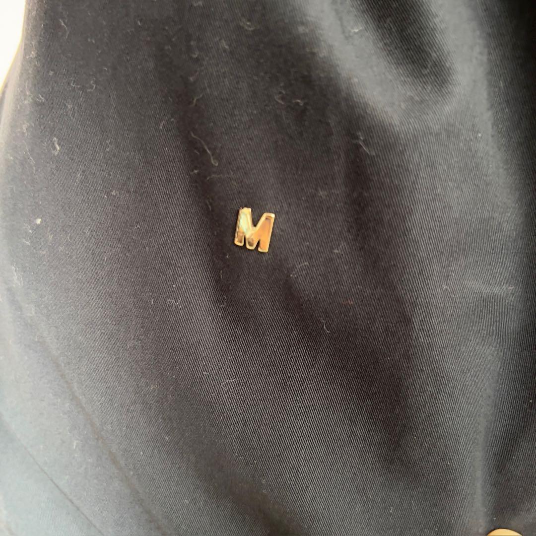 MUVEIL 花刺繍 モッズコート 金ボタン パンジー 蜂 ビジュー フード取