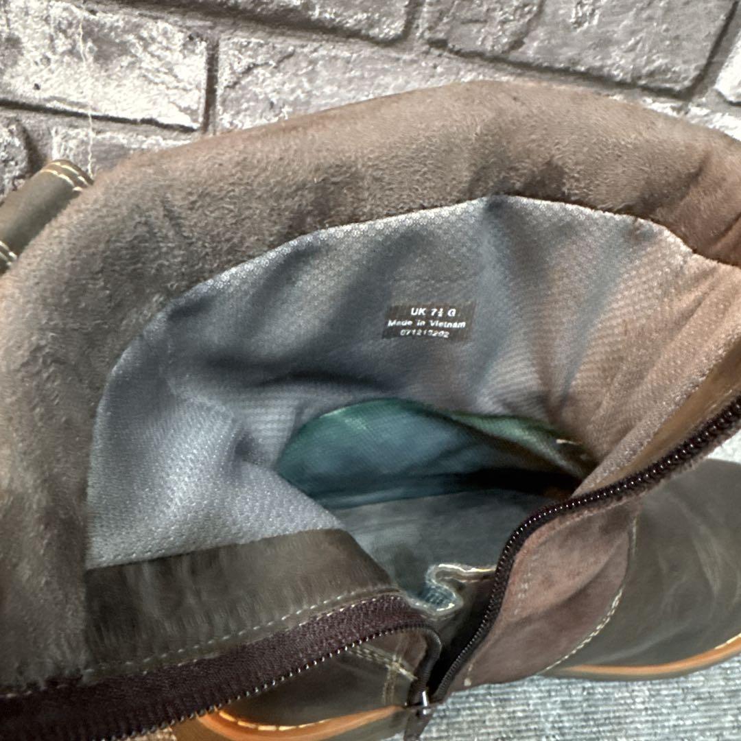 クラークス ブーツ ツートンカラー サイドジップ ゴアテックス 7.5