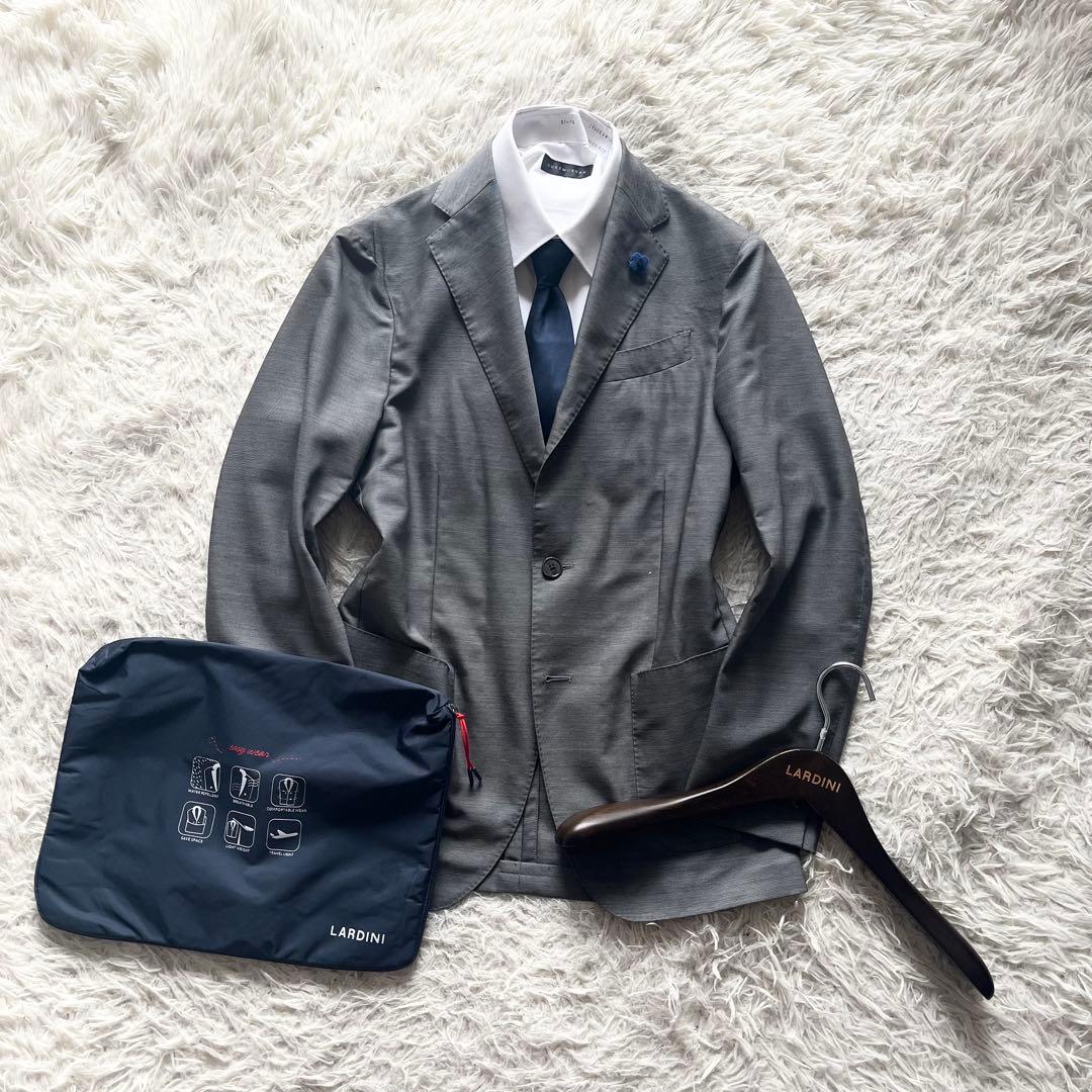 <美品>LARDINI easy wear 新ロゴ グレー ウールジャケット44 SALE｜LARDINI ラルディーニ / easy wear 高機能ストレッチウール 2B