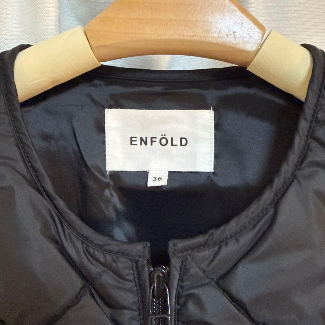 ENFOLD エンフォルド SATIN QUILTED JACKET 36