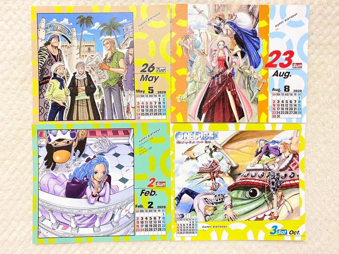 ビビ ルフィ サンジ 日めくり コミック カレンダー 2020 ワンピース