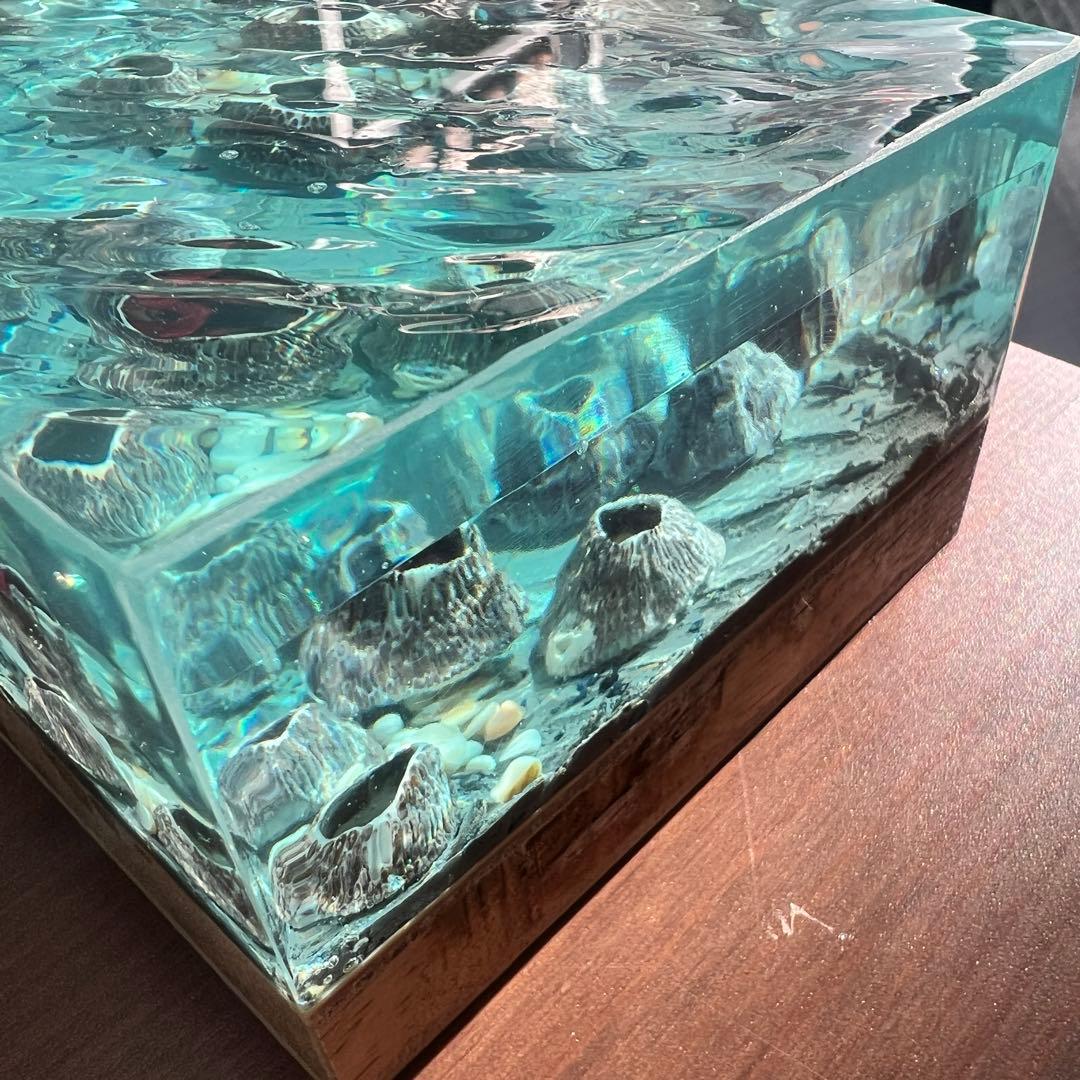 波紋アート】フジツボアート／barnacle／オブジェ／10cmプリズム