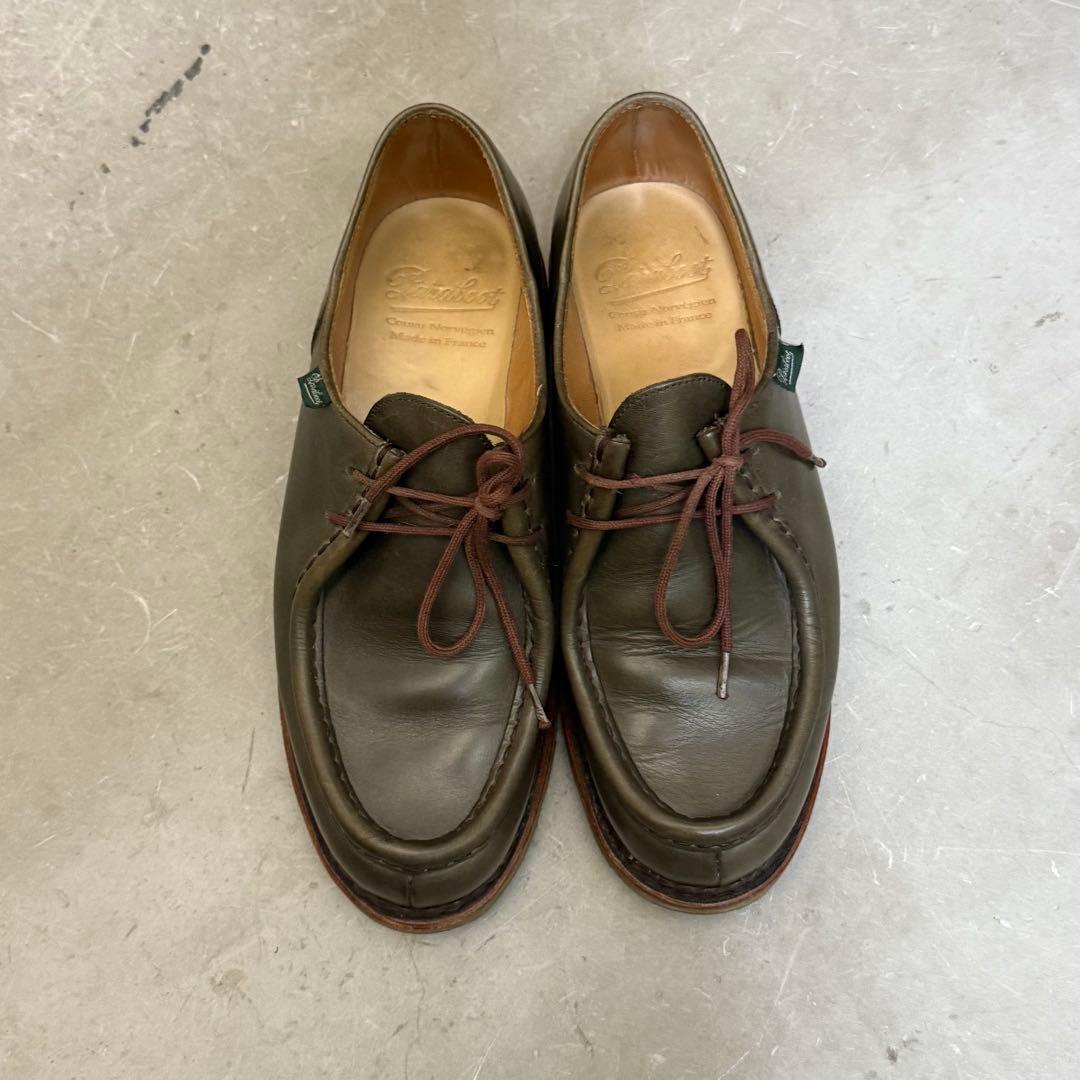 パラブーツ ミカエル 7 オリーブ グリーン - メルカリ