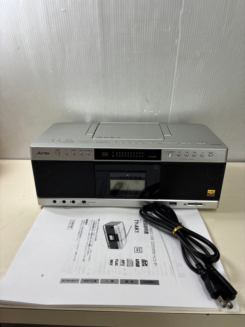 東芝 Aurex ラジオカセットレコーダー TY-AK1 2020年製 東芝 Aurex TY-AK1 SD/USB/CD ラジオカセットレコーダー ハイレゾ対応