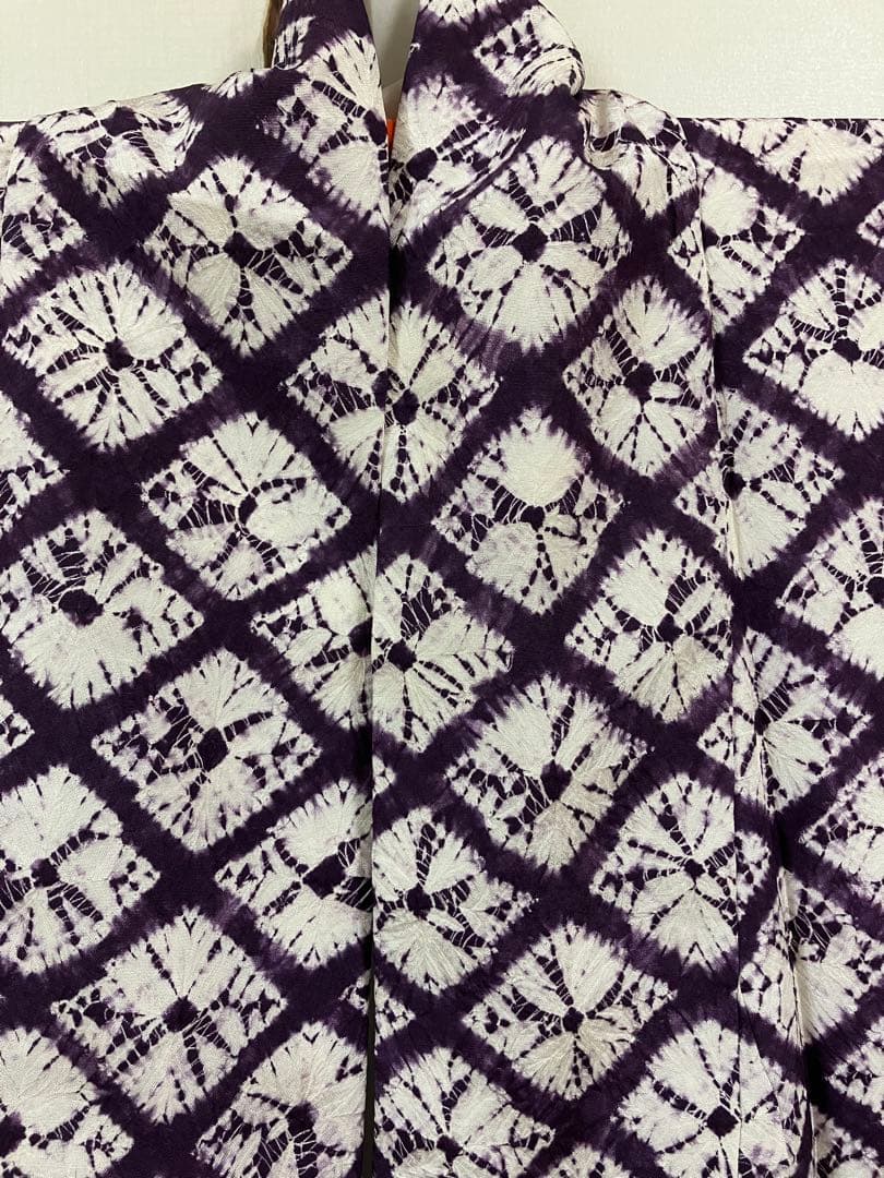裄丈68 身丈162紫根染 袷着物 証紙付き パールトーン加工 - メルカリ