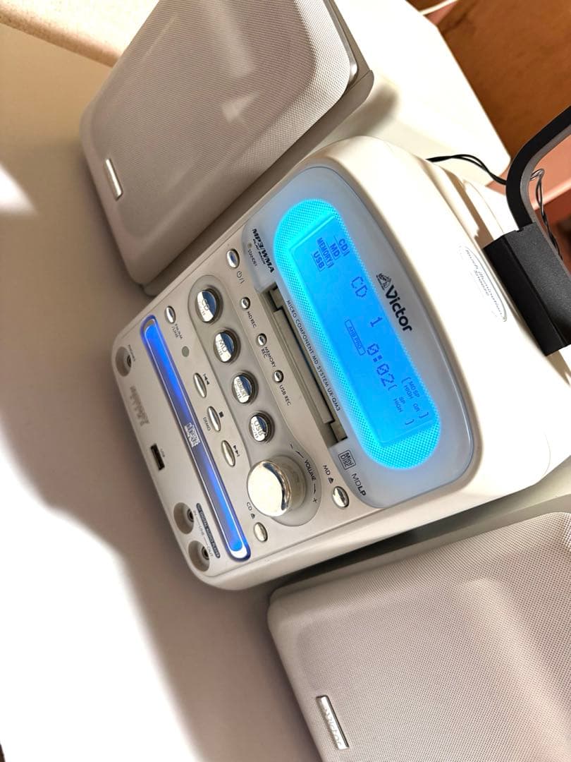 マイクロコンポ Victor CA-UXQM3-W スピーカーセット 中古