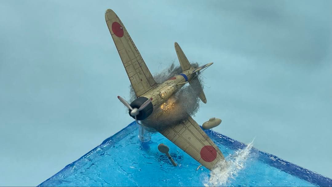 雷撃する九七艦攻 ジオラマ レジン
