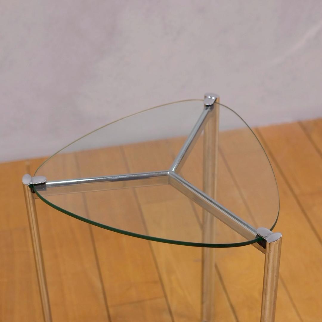 ポストモダン ガラス サイドテーブル - メルカリ