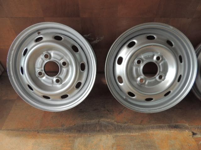 T407　12×4.00B　スチールホイール　4枚　PCD100　4穴　自家塗装