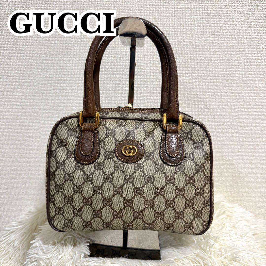 【美品】GUCCI　オールドグッチ　ハンドバッグ　PVC　GG柄　GGスプリーム GUCCI（グッチ） オールドグッチ GGスプリーム ショルダーバッグ PVC