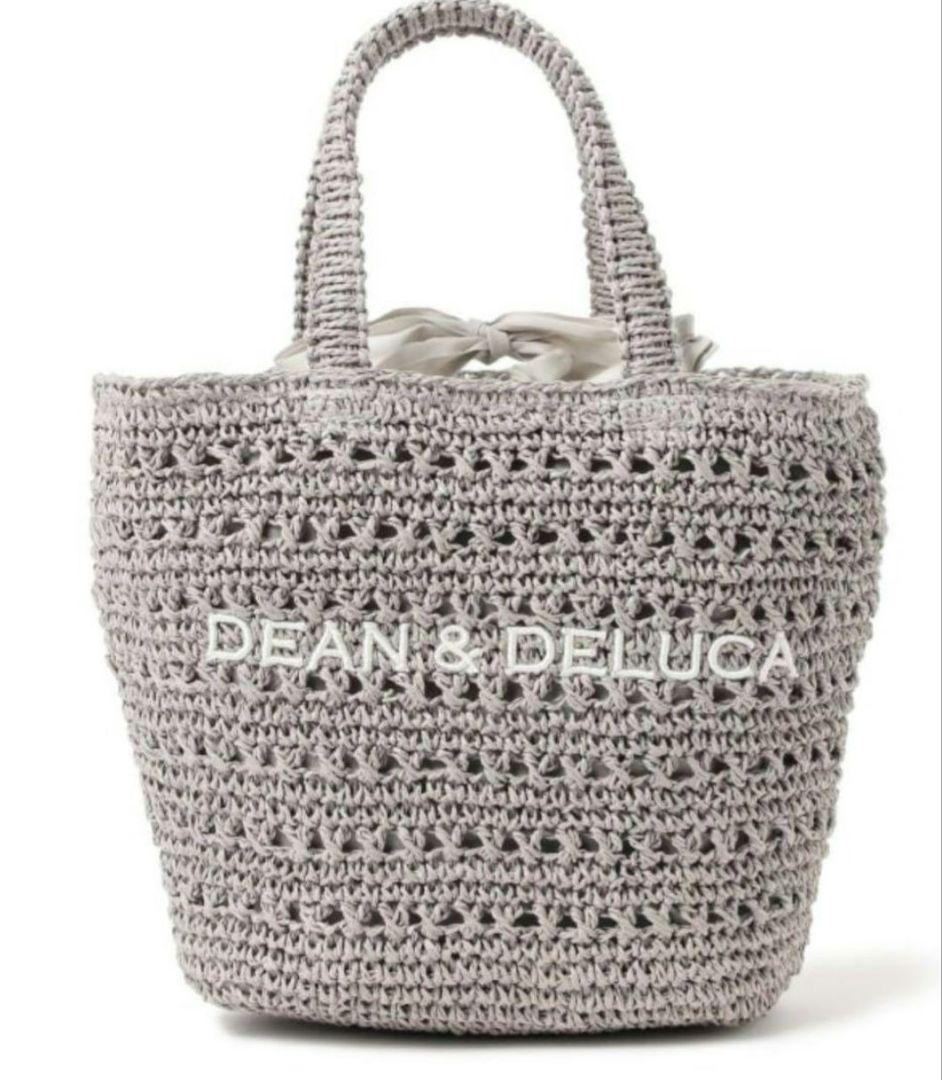 1回使用週末セールDEAN & DELUCA クロッシェバスケットバッグMグレー 夏はクロッシェバスケットバッグ】『DEAN ＆ DELUCA × BEAMS COUTURE