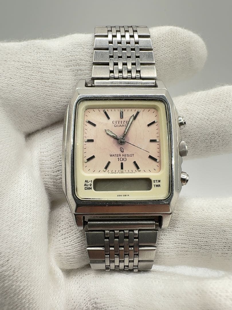 希少/レトロ】シチズン デジアナ 8950-085442 スクエア型 ジャンク