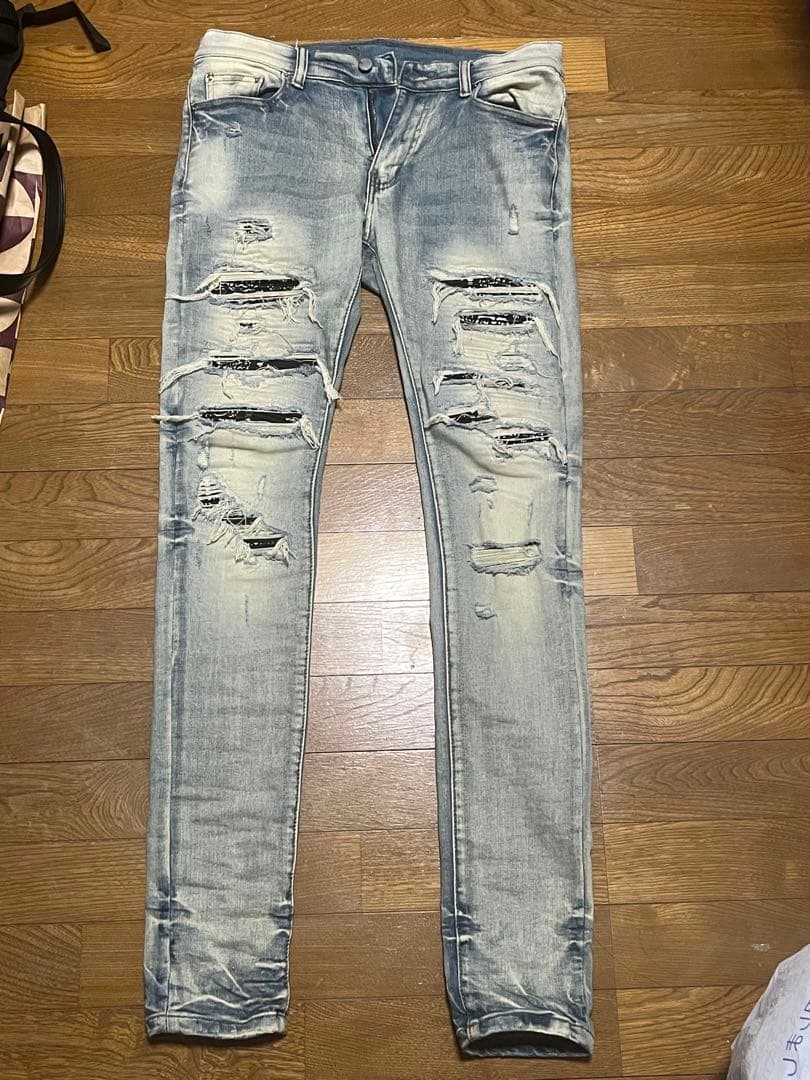mnml ダメージ加工スキニージーンズ 30 楽天市場】mnml ミニマル X162 STRETCH DENIM BLACK クラッシュ