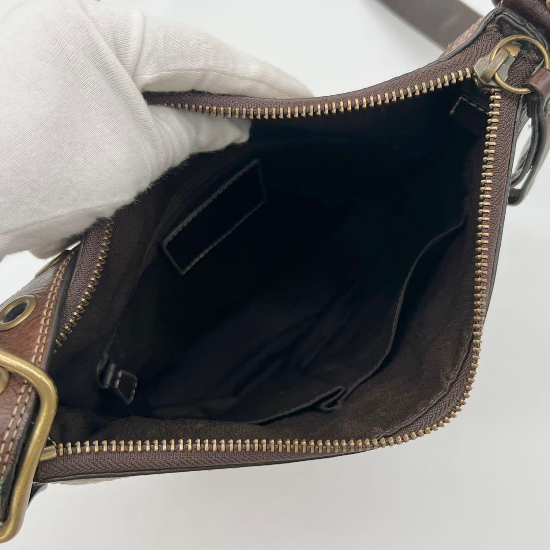 COACH ショルダーバッグ シグネチャー レオパード パッチワーク レザー