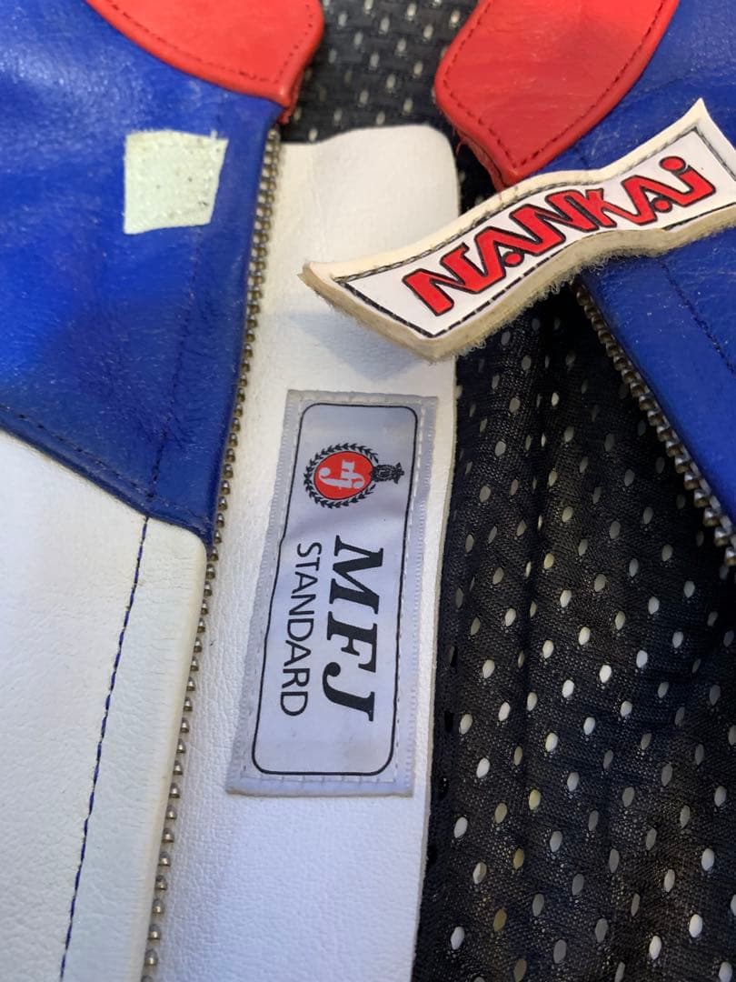 プロフ必読）様専用 NANKAI レザーツナギ 青赤白 MFJ Lサイズ - メルカリ