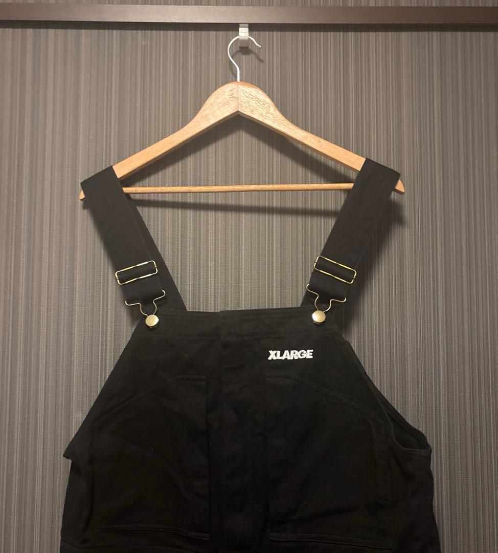 XLARGE × Dickies ブラックオーバーオール XL XLARGE（エクストララージ）の「【XLARGE×DICKIES】OVERALL