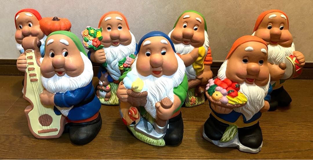 7人の小人 オーナメント希少】 白雪姫 7人の小人 加藤工芸 陶器