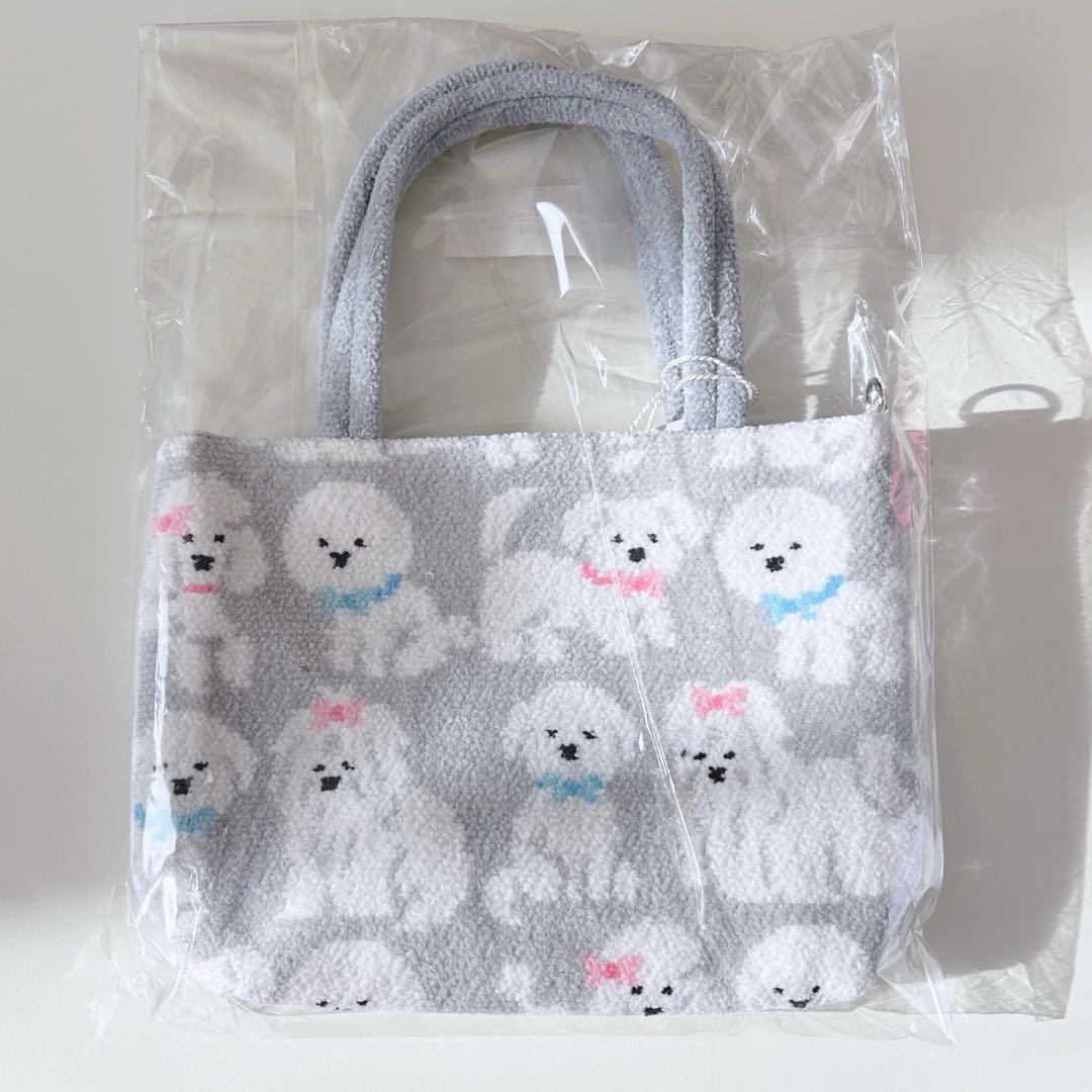 FEILER モフモフワンチャン シルバーグレー モフモフワンチャン 巾着 フェイラー シルバーグレー 新品未開封