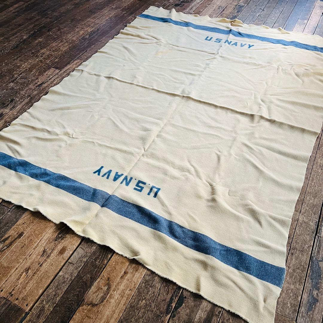 1950s U.S.NAVY USN ウール ブランケット