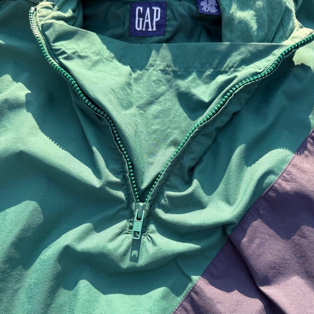 90s OLD GAP 2-tone nylon anorak parker - メルカリ